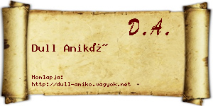 Dull Anikó névjegykártya